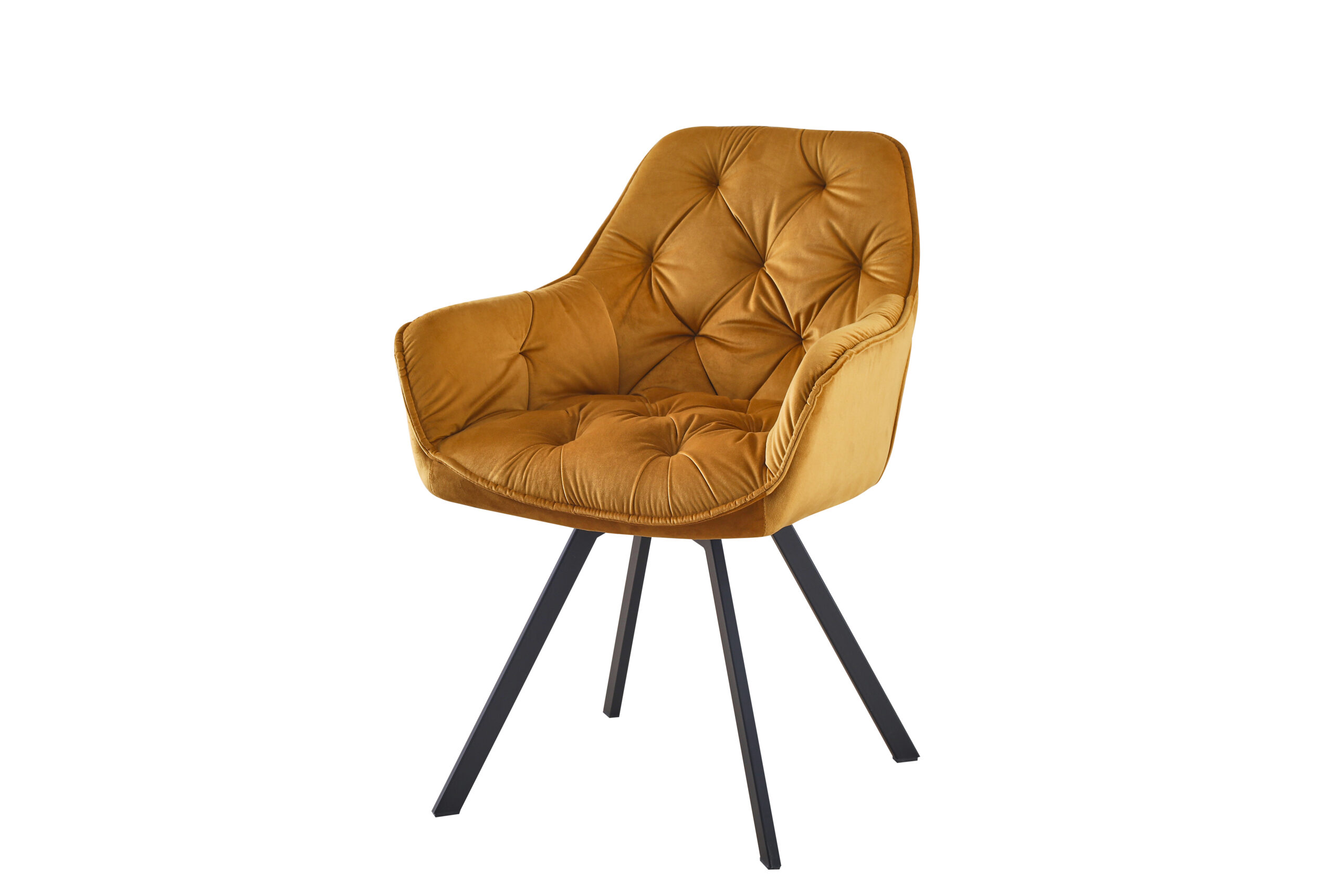 j Трапезен стол в цвят горчица